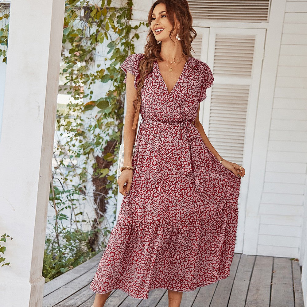 Calista Flutter Maxi Wrap Dress