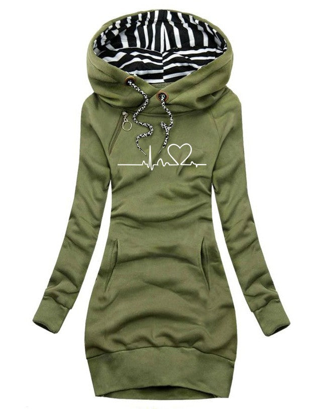 Elzia Heartline Hooded Pullover