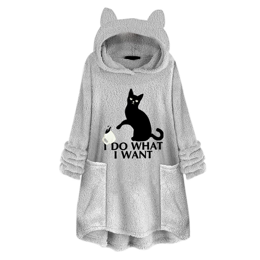 Lumi Cat Reversible Velvet Hoodie