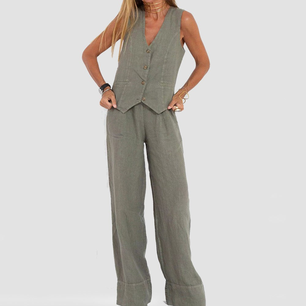 Savina Summer Vest Suit