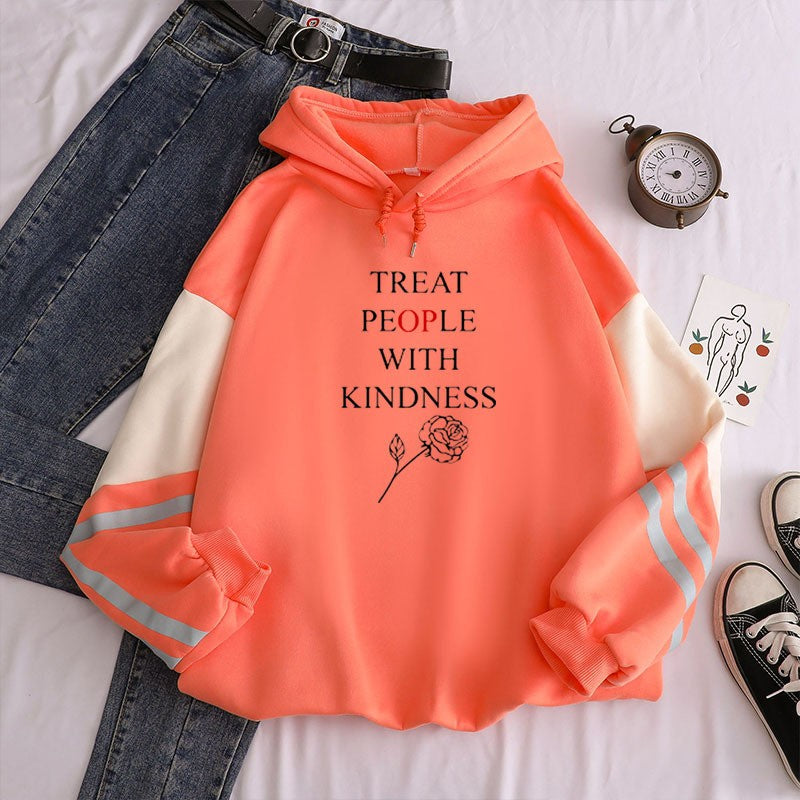 Arlenne Printed Fleece Hoodie