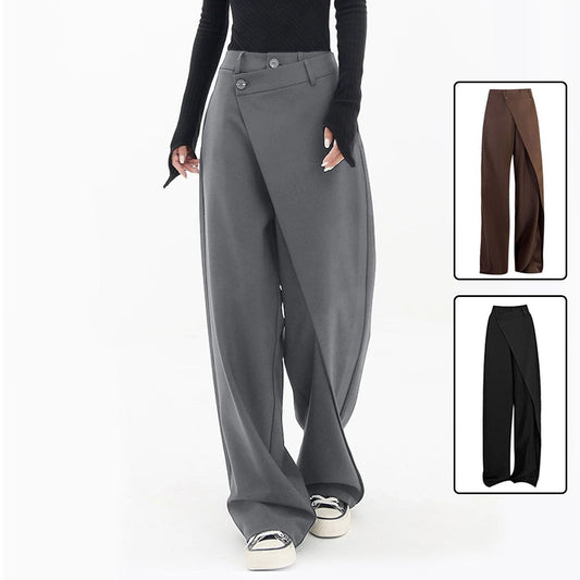 Aurine Irregular Wide-Leg Trousers