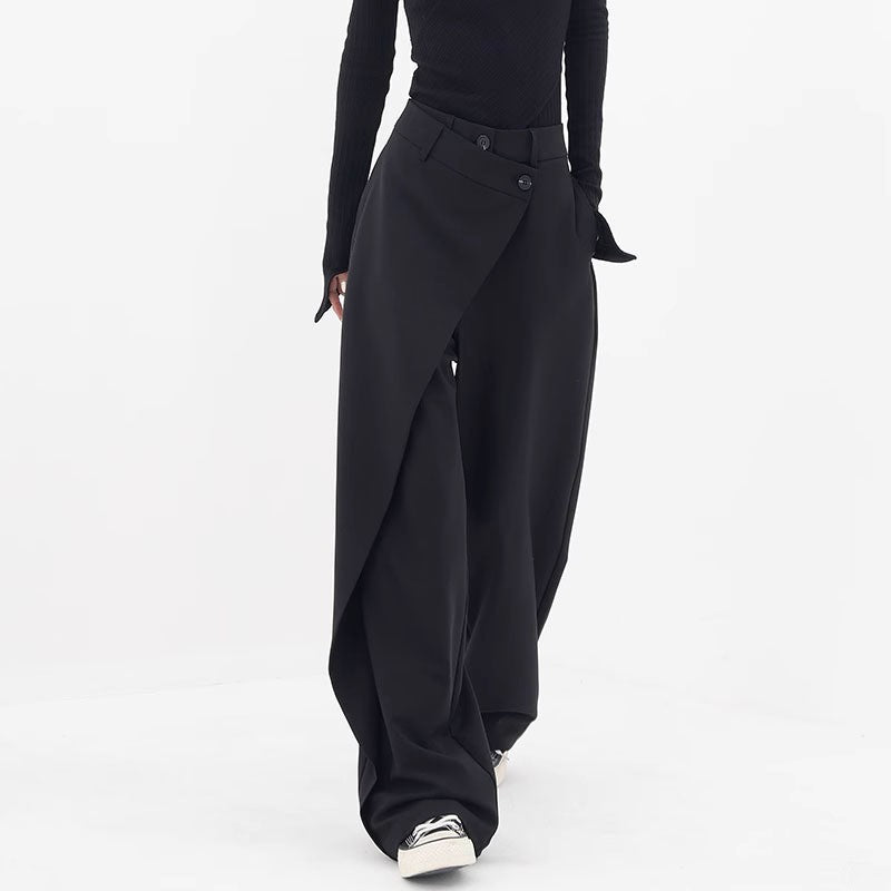 Aurine Irregular Wide-Leg Trousers