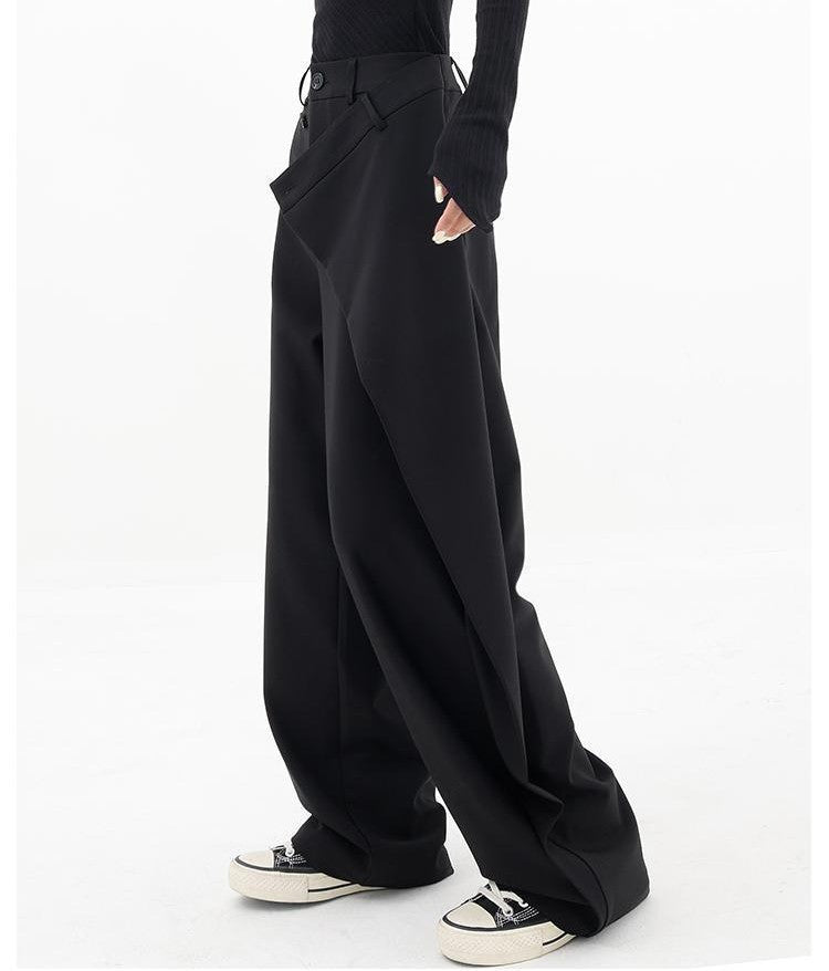 Aurine Irregular Wide-Leg Trousers