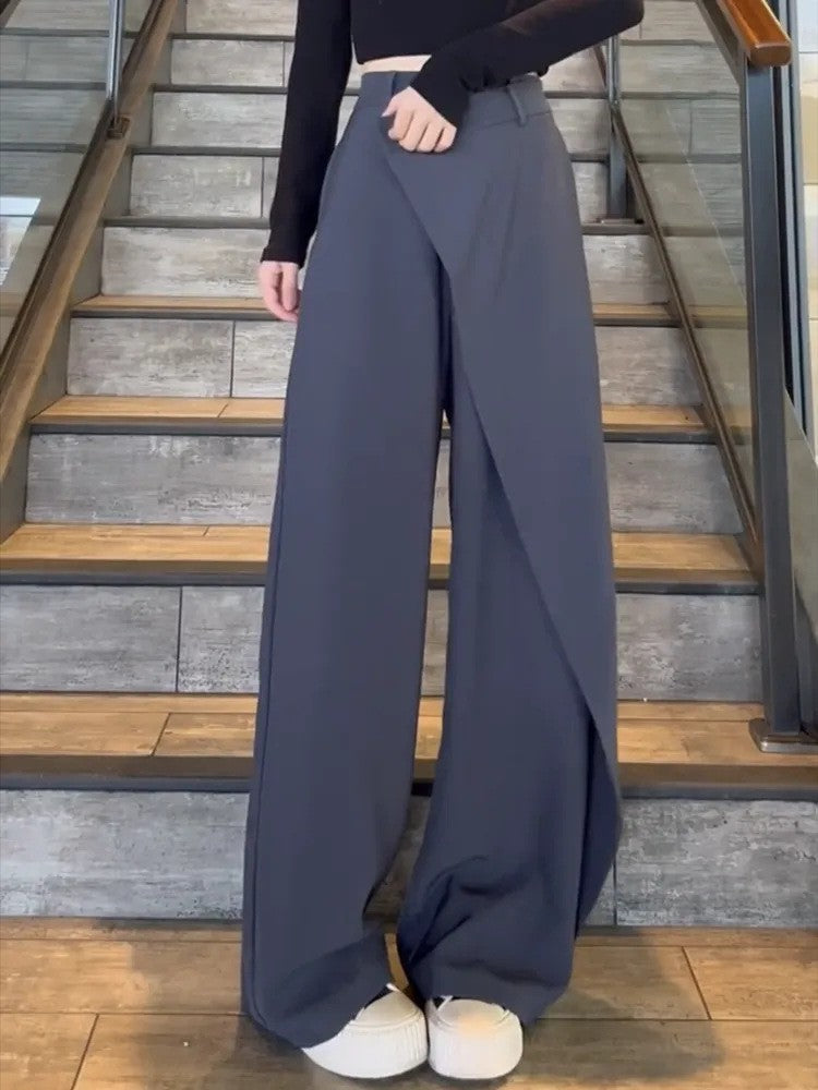 Aurine Irregular Wide-Leg Trousers