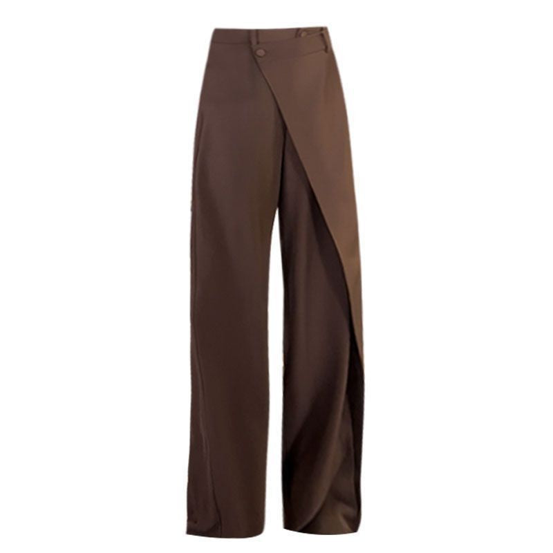 Aurine Irregular Wide-Leg Trousers