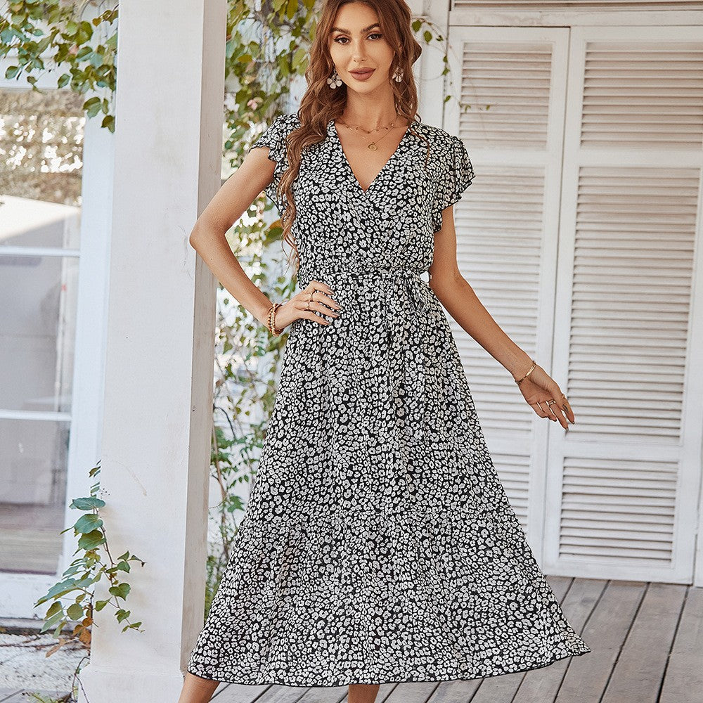Calista Flutter Maxi Wrap Dress