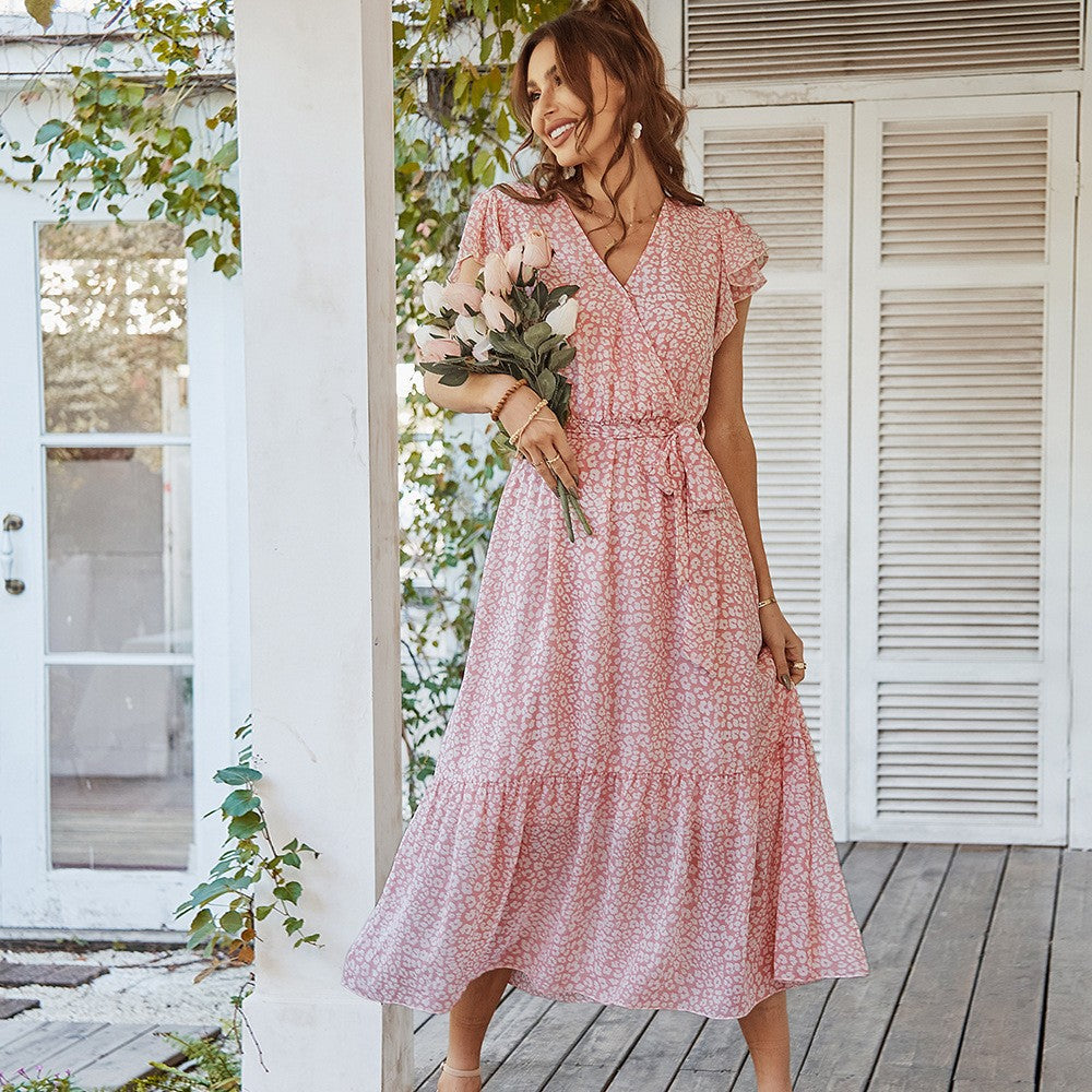 Calista Flutter Maxi Wrap Dress