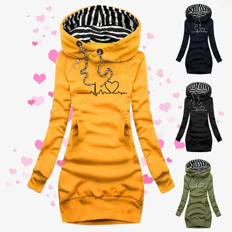 Elzia Heartline Hooded Pullover