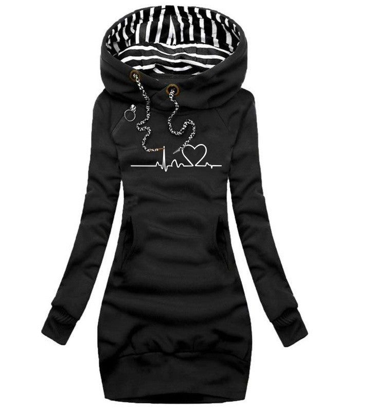 Elzia Heartline Hooded Pullover