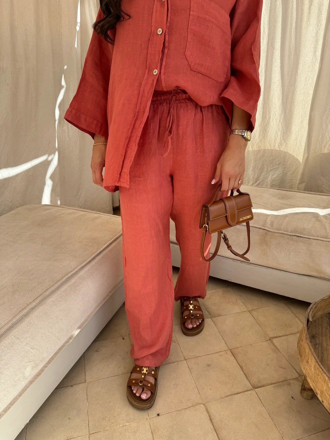 Enara Wide-Leg Shirt Set