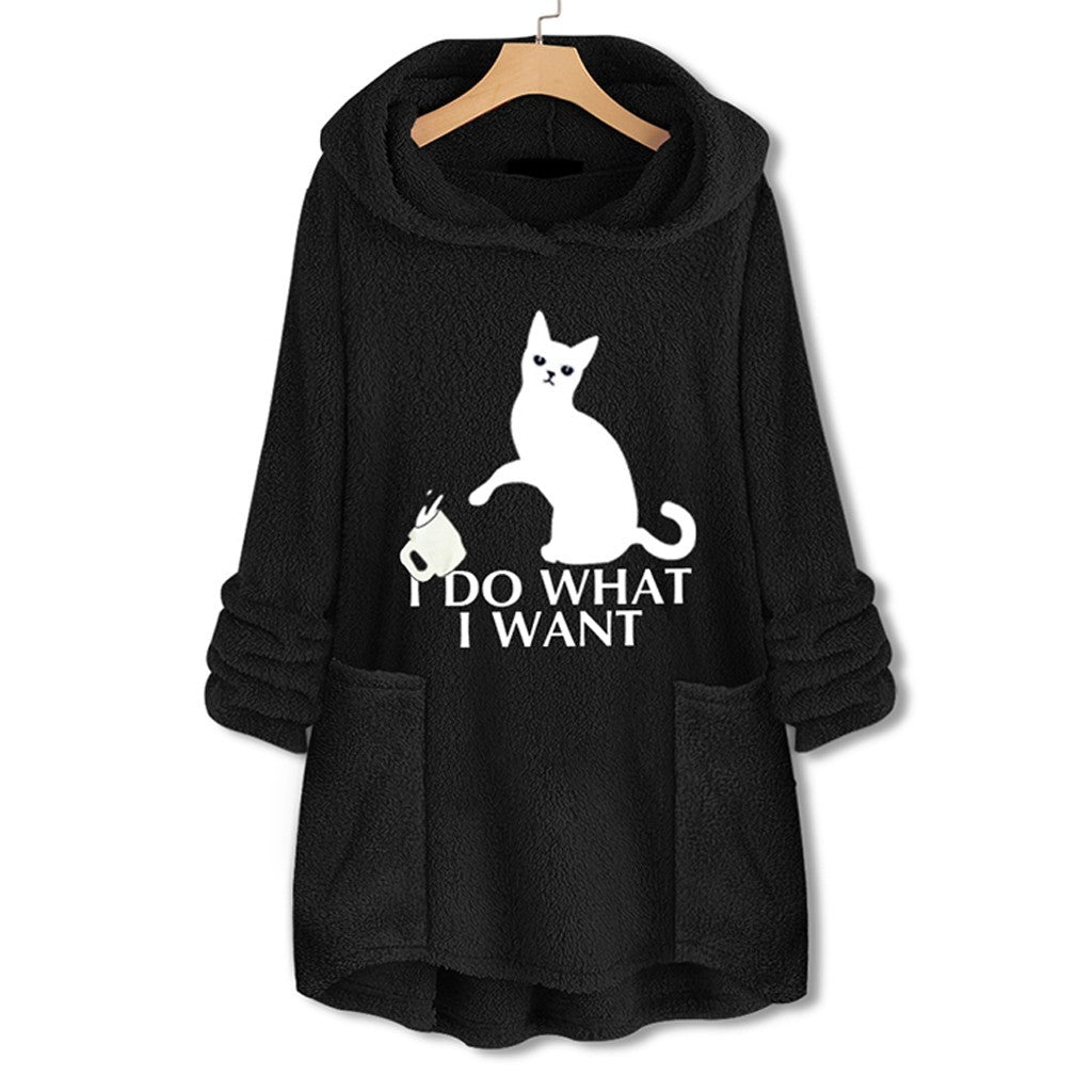 Lumi Cat Reversible Velvet Hoodie