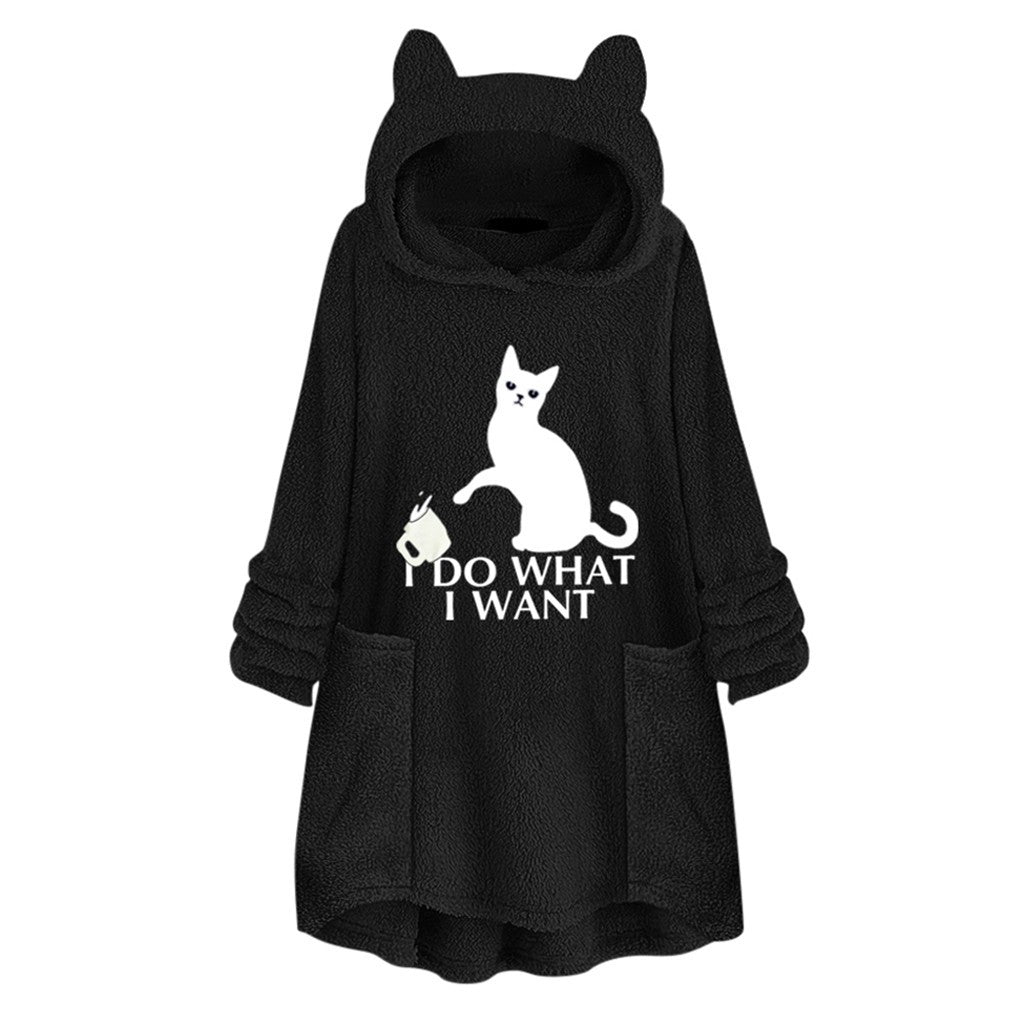 Lumi Cat Reversible Velvet Hoodie