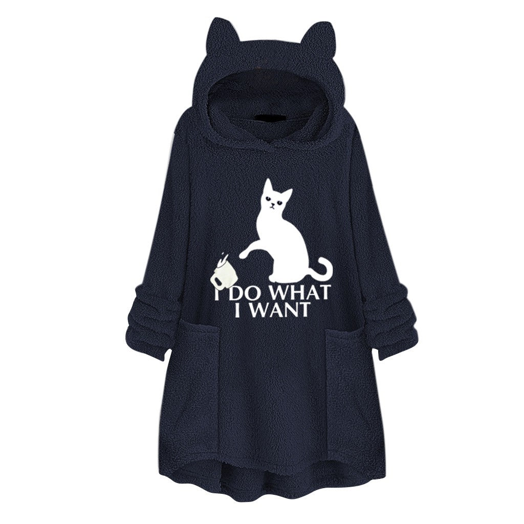 Lumi Cat Reversible Velvet Hoodie