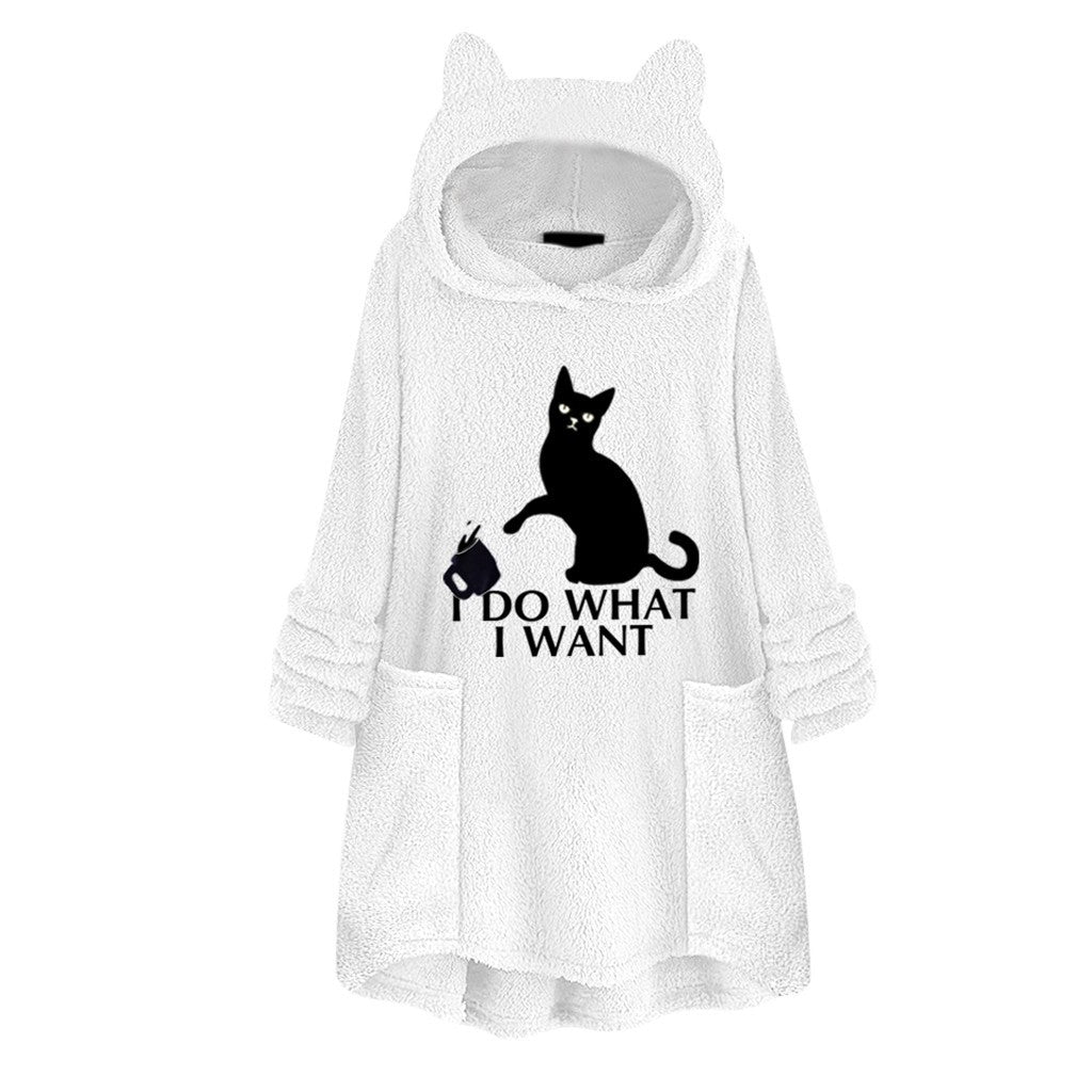 Lumi Cat Reversible Velvet Hoodie