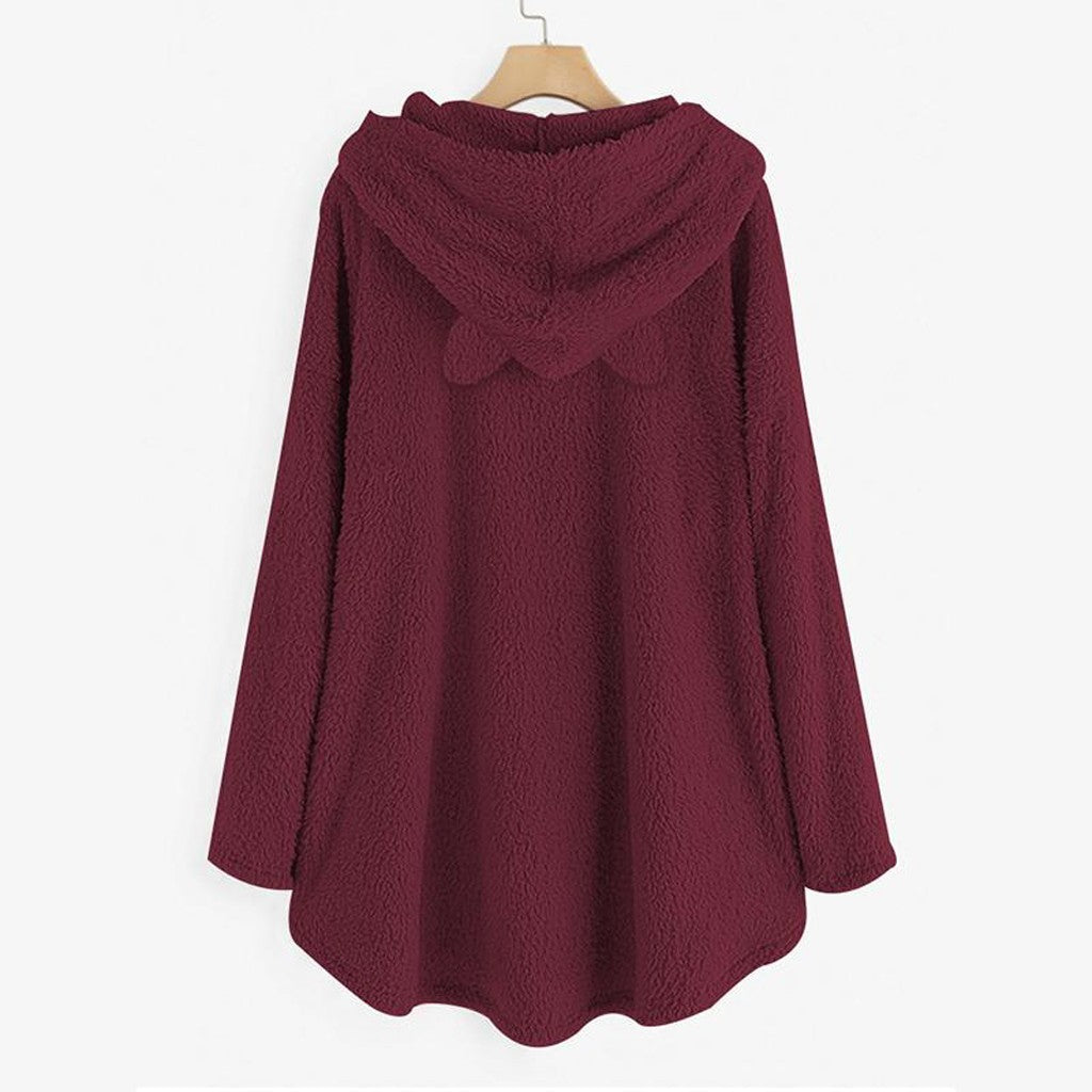 Lumi Cat Reversible Velvet Hoodie