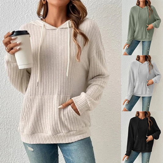 Mirelle Sunken-Stripe Hoodie