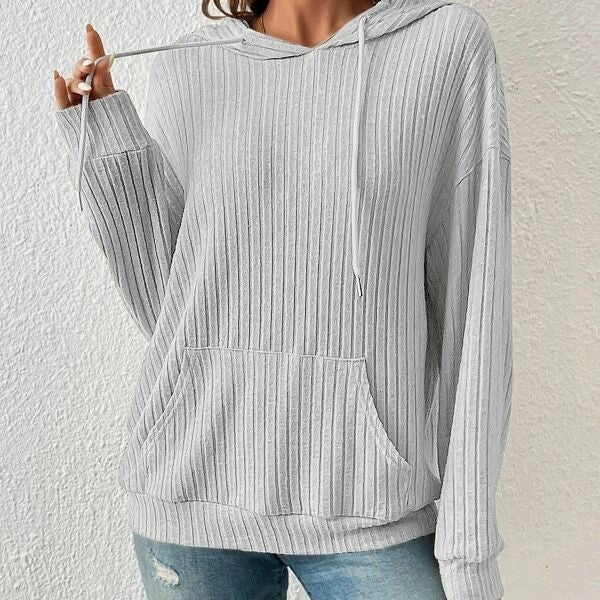 Mirelle Sunken-Stripe Hoodie