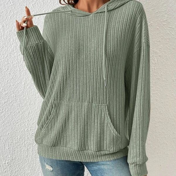 Mirelle Sunken-Stripe Hoodie