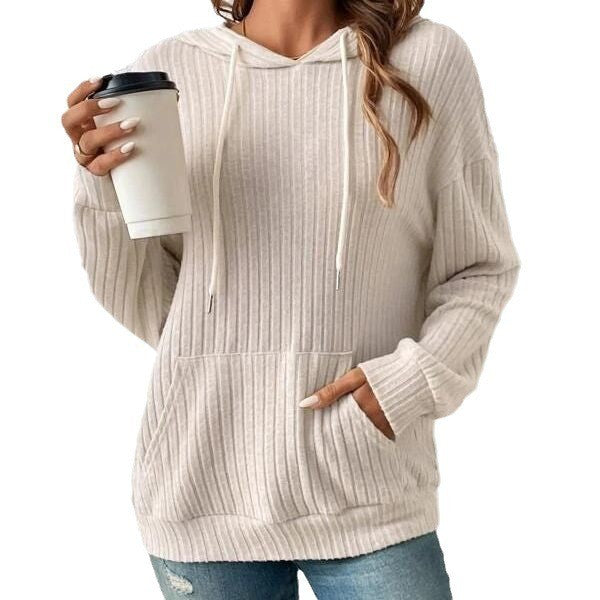Mirelle Sunken-Stripe Hoodie