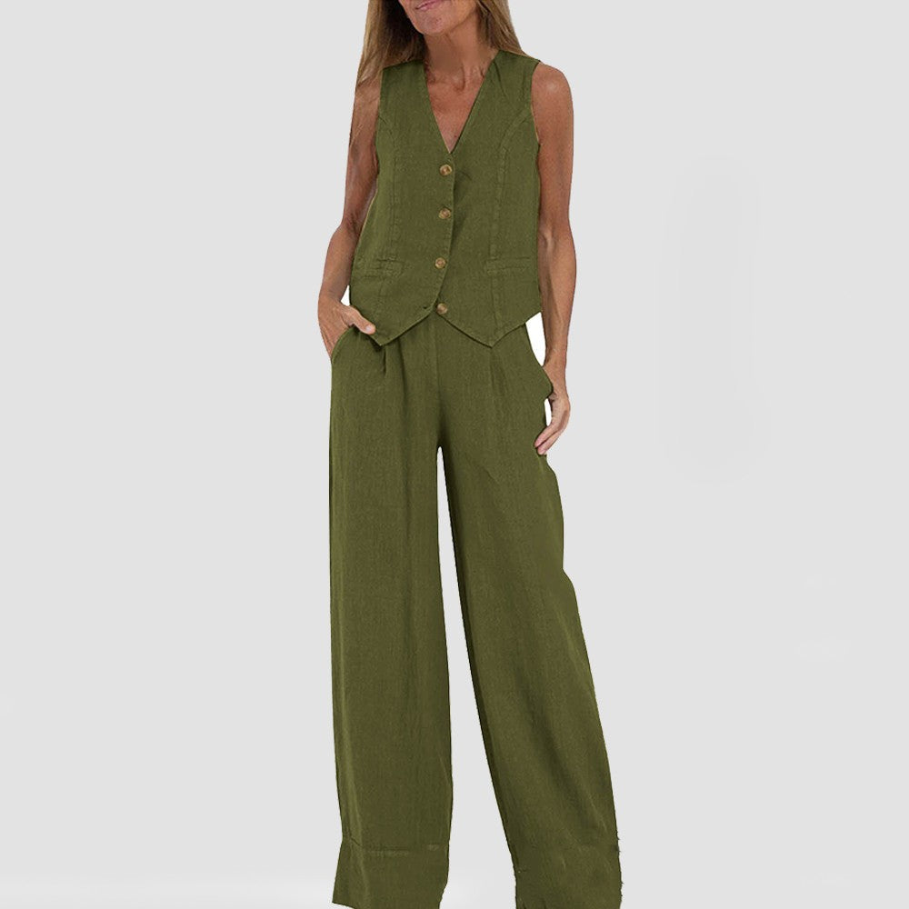 Savina Summer Vest Suit