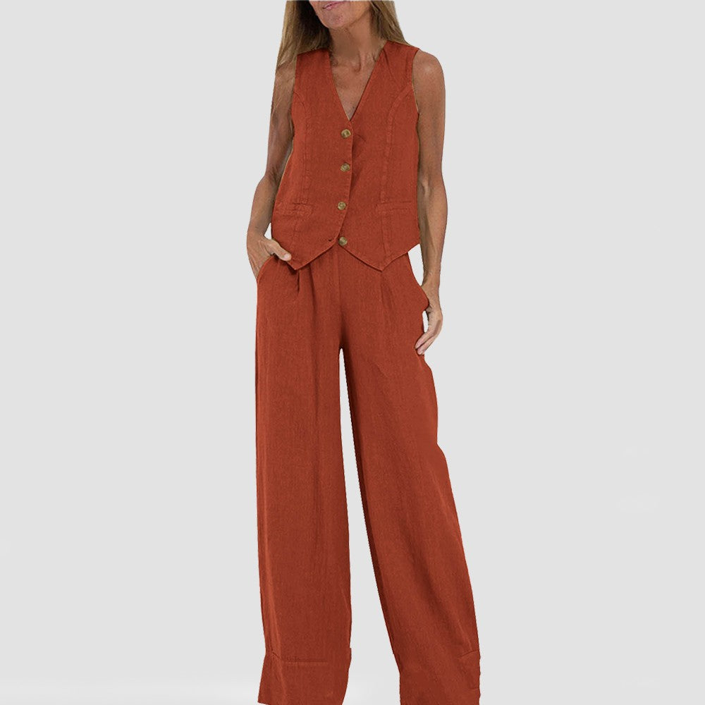 Savina Summer Vest Suit