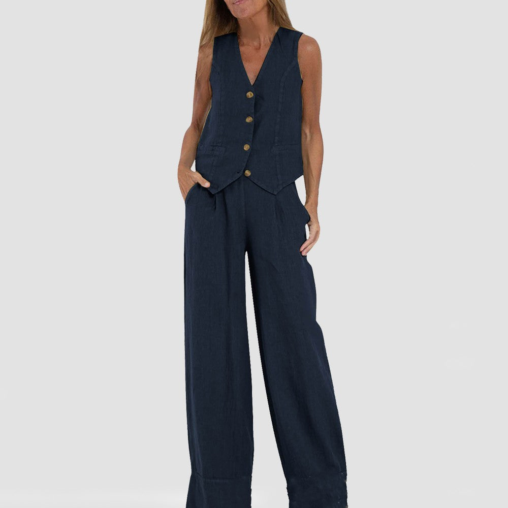Savina Summer Vest Suit