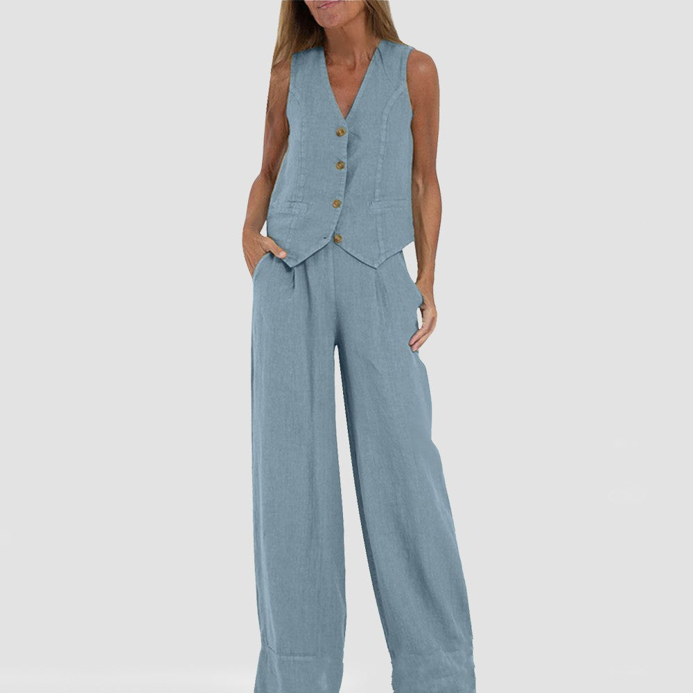 Savina Summer Vest Suit